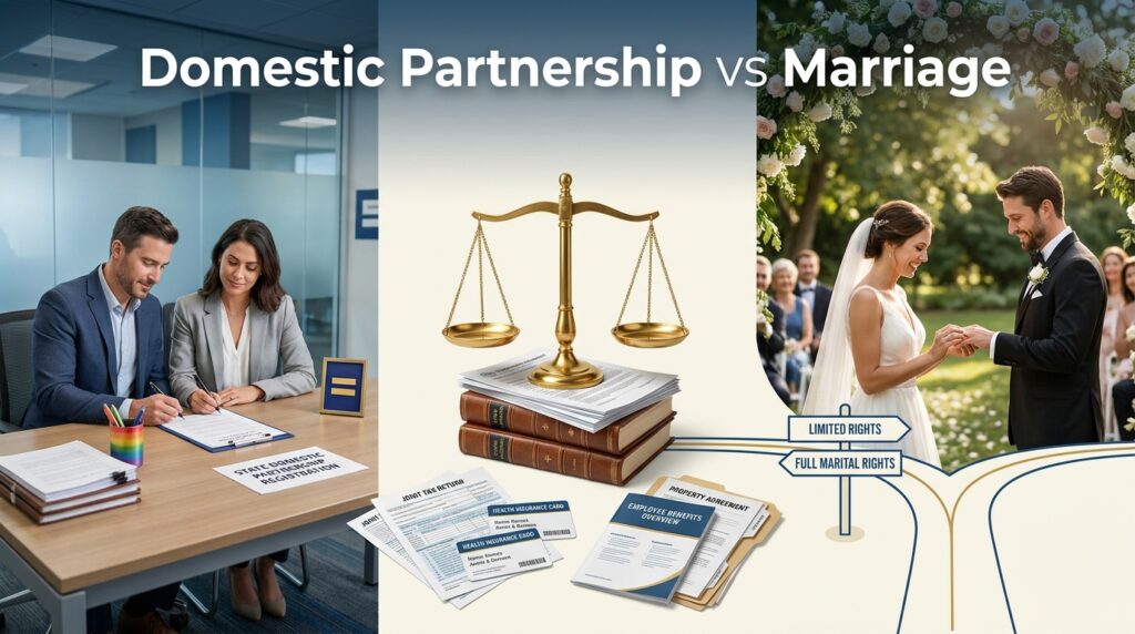 Domestic Partnership vs Marriage: How Legal Rights, Taxes, Benefits, and Breakups Compare 