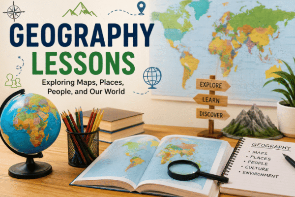 Geography Lessons: Complete Guide to Exploring Maps, Places, People, And More Info 